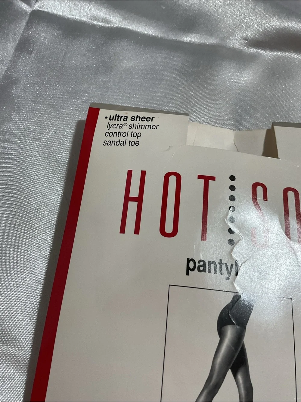 Hot Sox Silver Pantyhose Packaging